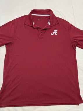 Colosseum Alabama Crimson Tide collared polo shirt in men’s size Large.